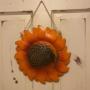 Orange Sunflower Wall Decor